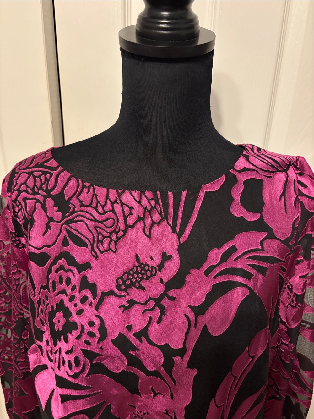 Alex Evenings Printed Tiered Asymmetrical Blouse - Picture 3 of 11